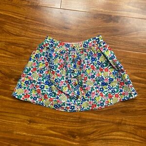 NWT New Mini Boden Multicolor Floral Corduroy Mini Skirt Size 5-6Y Cottagecore